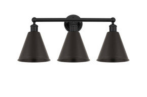 Bathroom Fixtures Three Lights by Innovations ( 405 | 616-3W-BK-MBC-8-BK Edison ) 