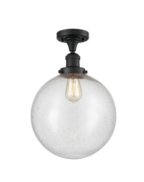 Semi-Flush Mts. Glass Down by Innovations ( 405 | 517-1CH-BK-G204-12-LED Franklin Restoration ) 