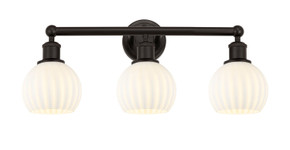 Bathroom Fixtures Three Lights by Innovations ( 405 | 616-3W-OB-G1217-6WV Edison ) 