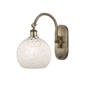 Sconces Single Glass by Innovations ( 405 | 518-1W-AB-G1216-8WM Ballston ) 