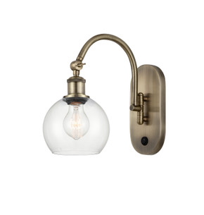 Sconces Single Glass by Innovations ( 405 | 518-1W-AB-G122-6-LED Ballston ) 
