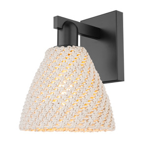Sconces Single Glass by Innovations ( 405 | 716-1W-BK-NBD-75-NAT Arcadia ) 