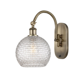 Sconces Single Glass by Innovations ( 405 | 518-1W-AB-G122C-8CL Ballston ) 