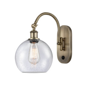 Sconces Single Glass by Innovations ( 405 | 518-1W-AB-G124-8-LED Ballston ) 