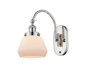 Sconces Single Glass by Innovations ( 405 | 918-1W-PN-G171-LED Franklin Restoration ) 