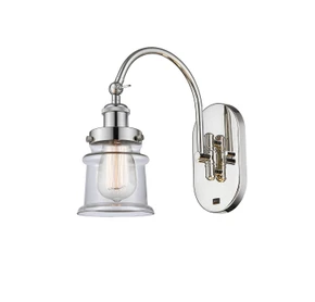 Sconces Single Glass by Innovations ( 405 | 918-1W-PN-G182S-LED Franklin Restoration ) 