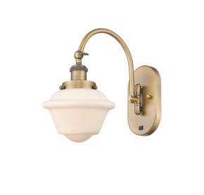 Sconces Single Glass by Innovations ( 405 | 918-1W-BB-G531-LED Franklin Restoration ) 