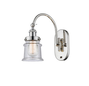 Sconces Single Glass by Innovations ( 405 | 918-1W-PN-G184S-LED Franklin Restoration ) 