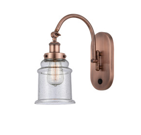 Sconces Single Glass by Innovations ( 405 | 918-1W-AC-G184-LED Franklin Restoration ) 