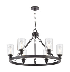 Mid. Chandeliers Glass Up by Innovations ( 405 | 830-BK-G804 Ballston ) 