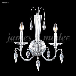 Sconces Double Candle by James R. Moder ( 64 | 96272S00 Sculptured Crystal Leaf ) 