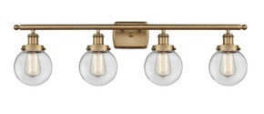 Bathroom Fixtures Four Lights by Innovations ( 405 | 916-4W-BB-G202-6-LED Ballston Urban ) 