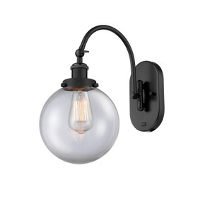 Sconces Single Glass by Innovations ( 405 | 918-1W-BK-G202-8 Franklin Restoration ) 