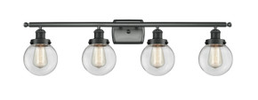 Bathroom Fixtures Four Lights by Innovations ( 405 | 916-4W-BK-G202-6 Ballston Urban ) 