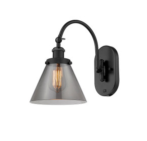 Sconces Single Glass by Innovations ( 405 | 918-1W-BK-G43-LED Franklin Restoration ) 