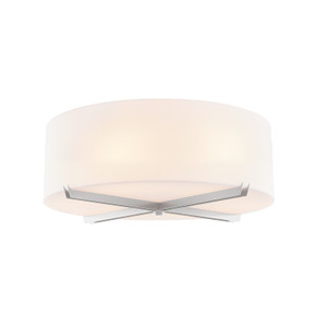 Flush Mounts Drum Shade by Justice Designs ( 102 | ACR-9523-OPAL-NCKL Acryluxe ) 