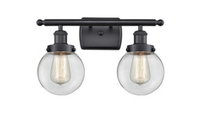 Bathroom Fixtures Two Lights by Innovations ( 405 | 916-2W-BK-G202-6 Ballston Urban ) 