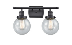 Bathroom Fixtures Two Lights by Innovations ( 405 | 916-2W-BK-G204-6-LED Ballston Urban ) 