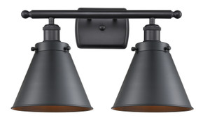 Bathroom Fixtures Two Lights by Innovations ( 405 | 916-2W-BK-M13-LED Ballston Urban ) 