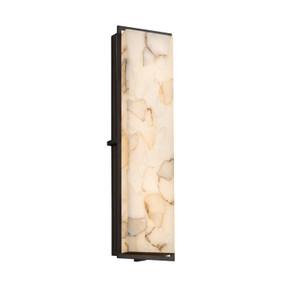 Exterior Wall Mt./Flush by Justice Designs ( 102 | ALR-7565W-MBLK Alabaster Rocks ) 