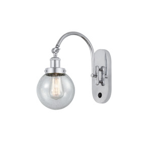 Sconces Single Glass by Innovations ( 405 | 918-1W-PC-G204-6-LED Franklin Restoration ) 