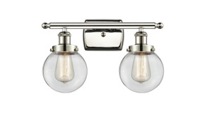 Bathroom Fixtures Two Lights by Innovations ( 405 | 916-2W-PN-G202-6 Ballston Urban ) 