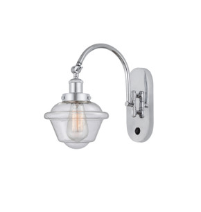 Sconces Single Glass by Innovations ( 405 | 918-1W-PC-G534-LED Franklin Restoration ) 