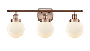 Bathroom Fixtures Three Lights by Innovations ( 405 | 916-3W-AC-G201-6-LED Ballston Urban ) 