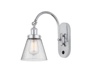 Sconces Single Glass by Innovations ( 405 | 918-1W-PC-G64-LED Franklin Restoration ) 