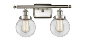 Bathroom Fixtures Two Lights by Innovations ( 405 | 916-2W-SN-G202-6-LED Ballston Urban ) 