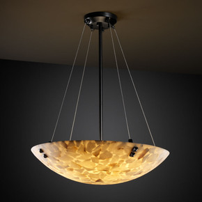 Pendants Bowl Style by Justice Designs ( 102 | ALR-9661-35-MBLK-F3 Alabaster Rocks ) 