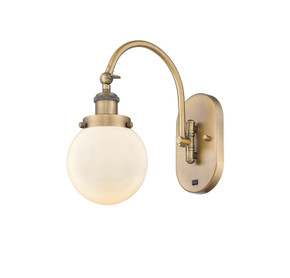 Sconces Single Glass by Innovations ( 405 | 918-1W-BB-G201-6 Franklin Restoration ) 