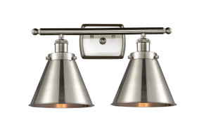 Bathroom Fixtures Two Lights by Innovations ( 405 | 916-2W-SN-M13-SN-LED Ballston Urban ) 