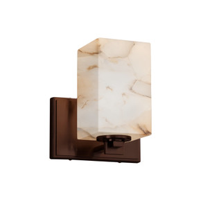 Sconces Single Glass by Justice Designs ( 102 | ALR-8441-15-DBRZ-LED1-700 Alabaster Rocks ) 