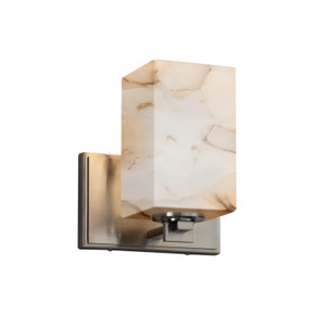 Sconces Single Glass by Justice Designs ( 102 | ALR-8441-15-NCKL-LED1-700 Alabaster Rocks ) 