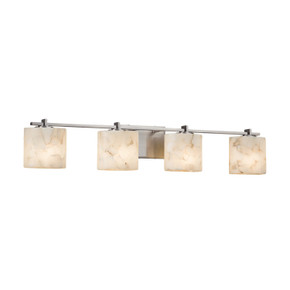 Bathroom Fixtures Four Lights by Justice Designs ( 102 | ALR-8444-30-NCKL Alabaster Rocks ) 