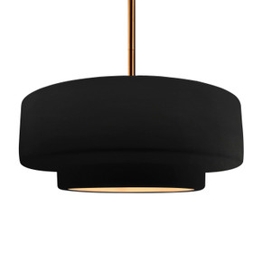 Pendants Drum Shade by Justice Designs ( 102 | CER-6545-CBGD-BRSS-RIGID Radiance ) 