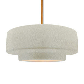 Pendants Drum Shade by Justice Designs ( 102 | CER-6545-CRK-BRSS-RIGID Radiance ) 