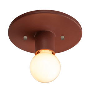 Flush Mounts Exposed Lamps by Justice Designs ( 102 | CER-6275-CLAY Radiance Collection ) 