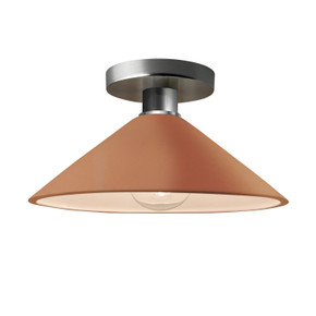 Semi-Flush Mts. Glass Down by Justice Designs ( 102 | CER-6330-ADOB-NCKL Radiance ) 