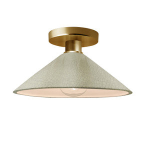 Semi-Flush Mts. Glass Down by Justice Designs ( 102 | CER-6330-CKC-BRSS Radiance ) 