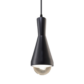 Mini Pendants Glass Down by Justice Designs ( 102 | CER-6520-CRB-MBLK-BKCD-LED1-700 Radiance ) 