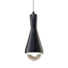Mini Pendants Glass Down by Justice Designs ( 102 | CER-6520-CRB-MBLK-WTCD-LED1-700 Radiance ) 