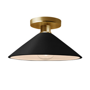 Semi-Flush Mts. Glass Down by Justice Designs ( 102 | CER-6330-CRB-BRSS Radiance ) 