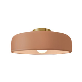 Semi-Flush Mts. Bowl Style by Justice Designs ( 102 | CER-6343-ADOB-BRSS Radiance ) 