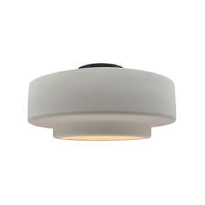 Semi-Flush Mts. Drum Shade by Justice Designs ( 102 | CER-6363-BIS-MBLK Radiance ) 