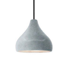 Mini Pendants Glass Down by Justice Designs ( 102 | CER-6560-CONC-MBLK-RIGID Radiance ) 
