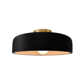Semi-Flush Mts. Bowl Style by Justice Designs ( 102 | CER-6343-CRB-BRSS Radiance ) 