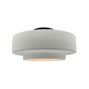 Semi-Flush Mts. Drum Shade by Justice Designs ( 102 | CER-6363-MAT-MBLK Radiance ) 