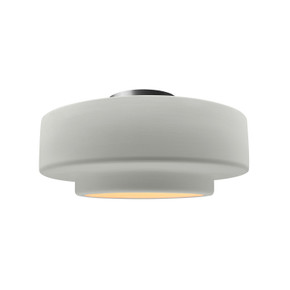 Semi-Flush Mts. Drum Shade by Justice Designs ( 102 | CER-6363-MAT-NCKL Radiance ) 